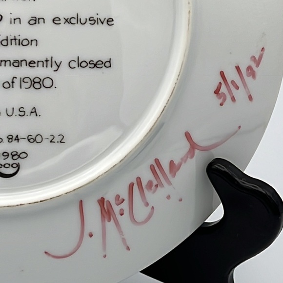 "Little Boy Blue” John McClelland Mother Goose Series Decorative Plate #2 Signed - Picture 6 of 6
